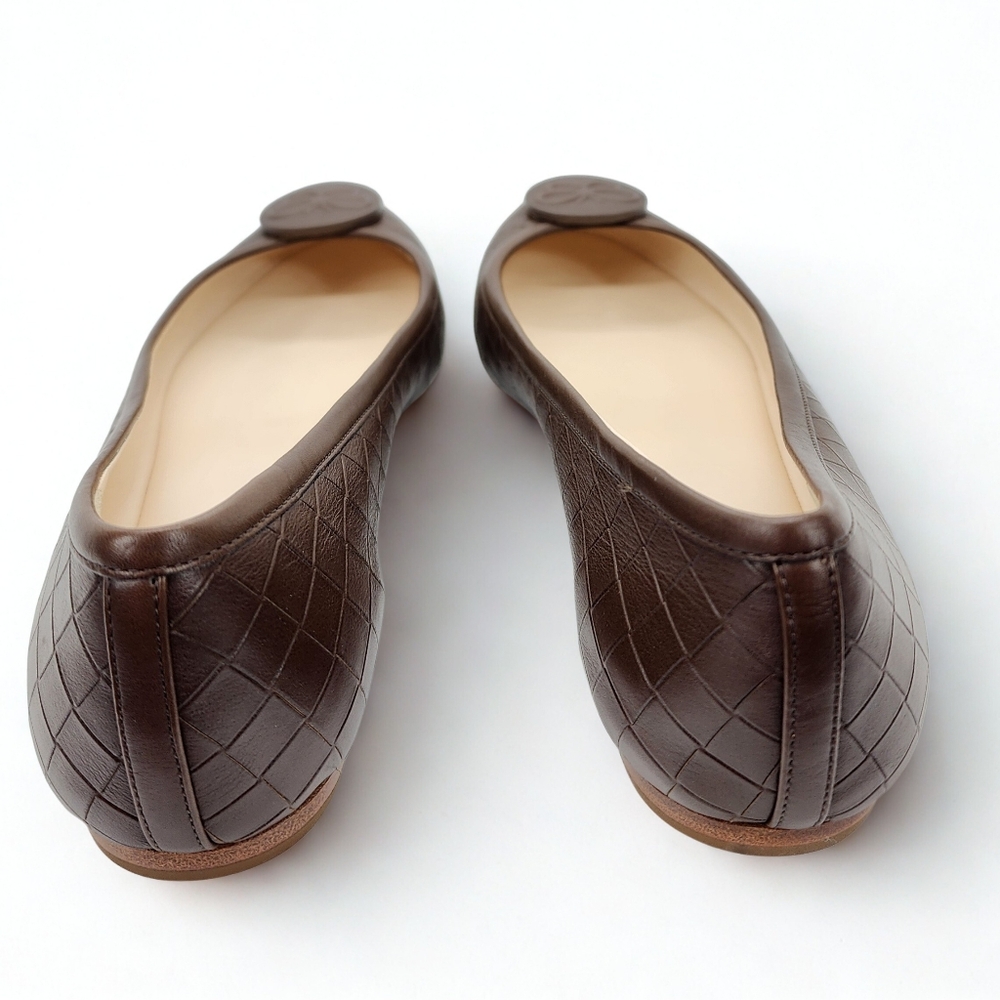 Bottega Veneta Brown Quilted Leather Flats Size 38 – Unused with Box - Picture 6 of 12
